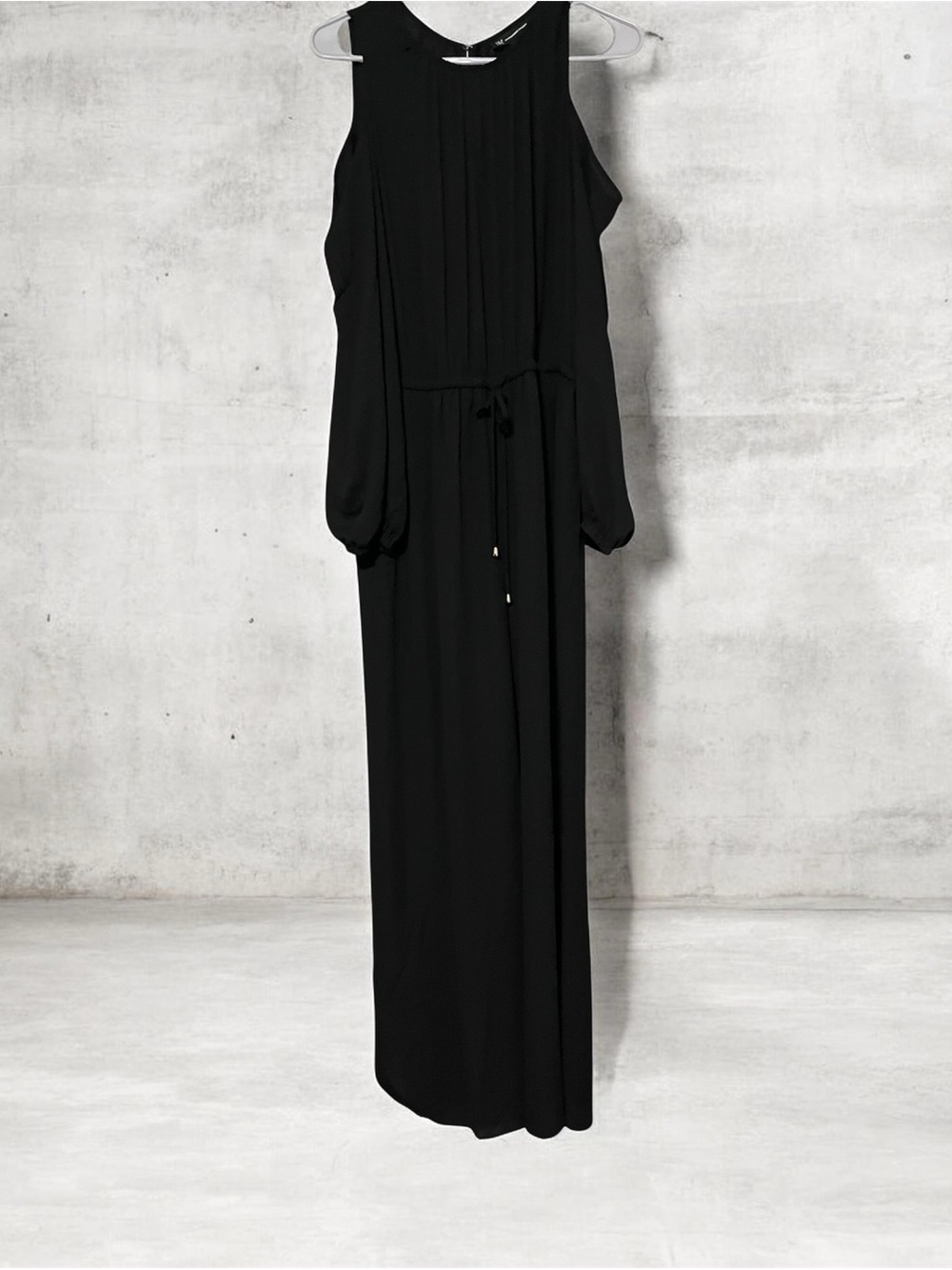 INC International Concepts Black Cold-Shoulder Jumpsuit